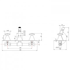 Nicolazzi Star Смеситель биде встроенный , цвет хром (без внутр части)