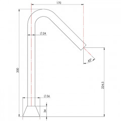 Nicolazzi Flag Излив для раковины , цвет хром