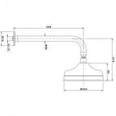 Nicolazzi Doccia Верхний душ, 30см, цвет: тёмная бронза