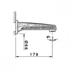 Nicolazzi Vincent Излив из стены для ванны, хром
