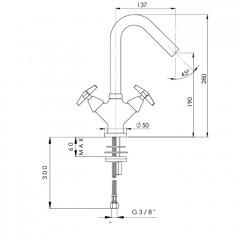 Nicolazzi Star Смеситель для раковины , без ьдонного клапана , цвет хром