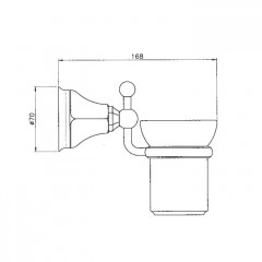 Nicolazzi Teide Стакан подвесной, цвет: хром/белый
