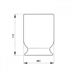 Nicolazzi On Shelf Стакан настольный, керамика, цвет: белый