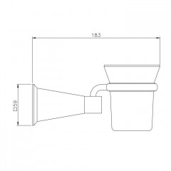 Nicolazzi Vincent Стакан стеклянный подвесной, цвет держателя: золото