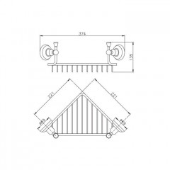Nicolazzi Onice Полочка-решетка, цвет: золото