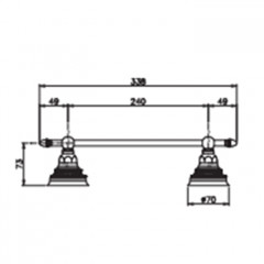 Nicolazzi Impero Полотецедержатель одинарный 30 см, цвет: золото