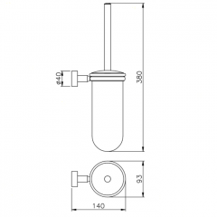 Nicolazzi Accessori bagno Minimale Туалетный ёршик настенный, цвет: хром
