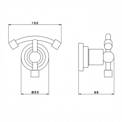 Nicolazzi Monte Croce Крючок, цвет: хром