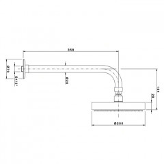 Nicolazzi Doccia Верхний душ, 20см, цвет: Polished Nickel