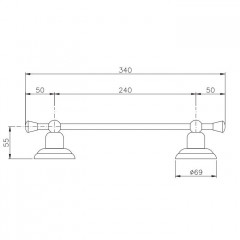 Nicolazzi Accessori Classica Полотенцедержатель 30 см, цвет: Bronze Plated
