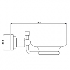 Nicolazzi Monte Croce Мыльница, цвет: хром/белый
