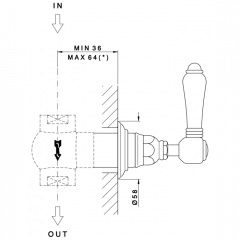 Nicolazzi Termostatico Внешняя часть встраиваемого смесителя, 3/4" без запорного вентиля, цвет: хром