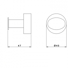 Nicolazzi Minimale Крючок, цвет: хром