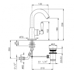 Nicolazzi Cristallo Смеситель для раковины однорычажный, с донным клапаном, цвет: хром