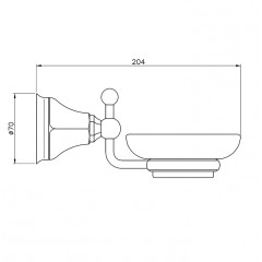 Nicolazzi Teide Мыльница подвесная, цвет: Bronze Plated/белый
