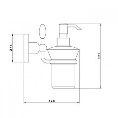 Nicolazzi Liberty Дозатор для жидкого мыла, цвет: золото