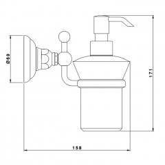 NICOLAZZI ACCESSORI Дозатор для жидкого мыла, керамический, цвет Bronze Plated