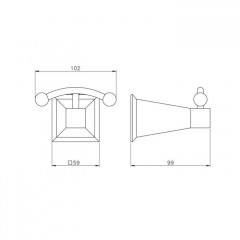 Nicolazzi Vincent Крючок настенный, цвет: золото