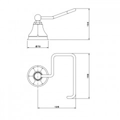 Nicolazzi Teide Держатель для туалетной бумаги, цвет: Gold Brass