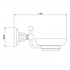 Nicolazzi Accessori bagno Minimale Мыльница подвесная, цвет: никель блестящий/белый