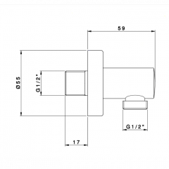 Nicolazzi Doccia Шланговое подключение, цвет: бронза