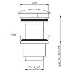 Nicolazzi Scarichi Донный клапан свободного слива 1"1/4, хром