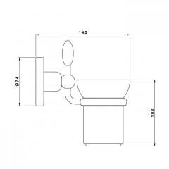 Nicolazzi Liberty Стакан стеклянный подвесной, цвет держателя: хром