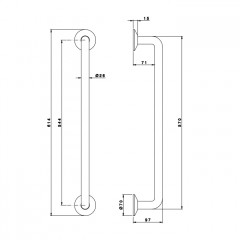 Nicolazzi Accessori Grab Bar Поручень 614 мм, цвет хром