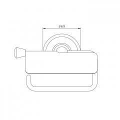 Nicolazzi Onice Держатель туалетной бумаги с крышкой, цвет: хром