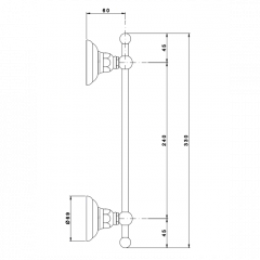 Nicolazzi Accessori Classica Полотенцедержатель 30 см, цвет: хром