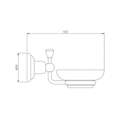 Nicolazzi Onice Мыльница подвесная, цвет: хром/белый