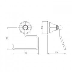 Nicolazzi Teide Chic Держатель для туалетной бумаги, цвет: золото