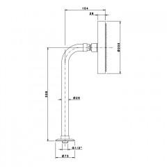 Nicolazzi Doccia Верхний душ, 20см, цвет: Old Iron Matt