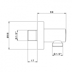 Nicolazzi Doccia Шланговое подключение, цвет: золото