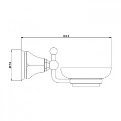 Nicolazzi Teide Мыльница подвесная, цвет: Gold Brass/белый