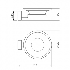 Nicolazzi Accessori bagno Minimale Мыльница, цвет: хром/белый