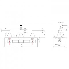 Nicolazzi Flag Смеситель для биде встраиваемый , цвет хром (без внутр части)