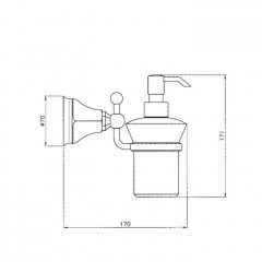 Nicolazzi Teide Дозатор для жидкого мыла подвесной, цвет: золото/белый
