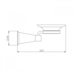 Nicolazzi Vincent Мыльница стеклянная подвесная, цвет держателя: золото