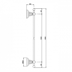 Nicolazzi Accessori Classica Полотенцедержатель 60 см, цвет: хром