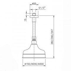 Nicolazzi Doccia Верхний душ, 20см, цвет Satin Nichel