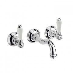 Nicolazzi Petit Mont Blanc Смеситель настенный для раковины с 2мя ручками, цвет: хром (НЕ производится!)
