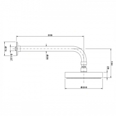 Nicolazzi Doccia Верхний душ, 20см, цвет: хром