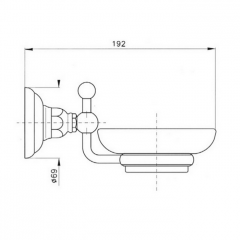 Nicolazzi Teide Мыльница подвесная, цвет: золото/белый