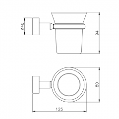 Nicolazzi Accessori bagno Minimale Стакан, цвет: хром