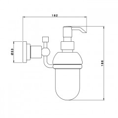 NICOLAZZI ACCESSORI Monte Croce Дозатор для жидкого мыла, подвесной, цвет хром