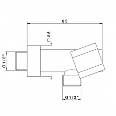 Nicolazzi Doccia Держатель для лейки с подключением, хром
