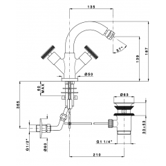 Nicolazzi Arena Смеситель для биде с поворотным изливом на 1 отверствие, цвет: хром