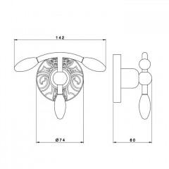 Nicolazzi Liberty Крючок подвеной, цвет: хром