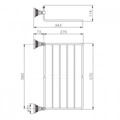 Nicolazzi Impero Полотенцедержатель-поллочка, цвет: золото
